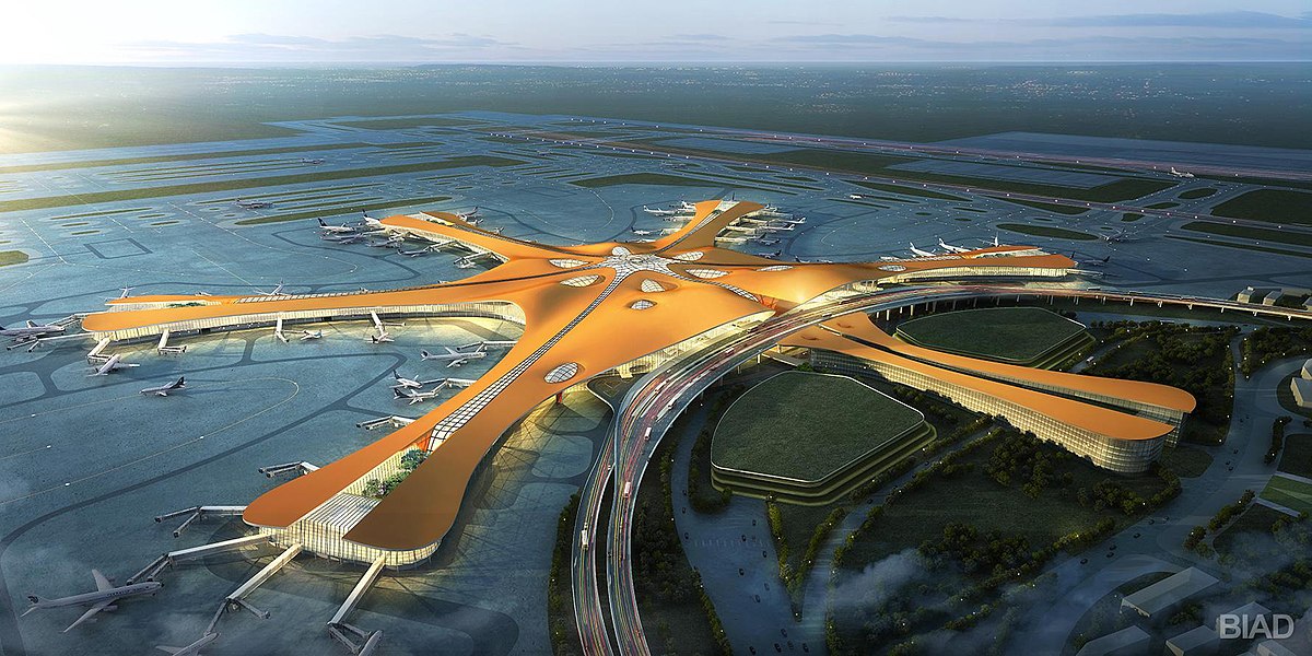 Кытайда курулган дүйнөдөгү эң чоң аэропорт ишке кирди (фото)