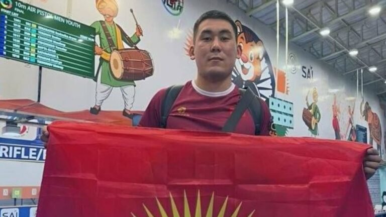 Кыргызстандык спортчу Имандос Бектенов ок атуу боюнча Азия чемпионатында күмүш медаль утту