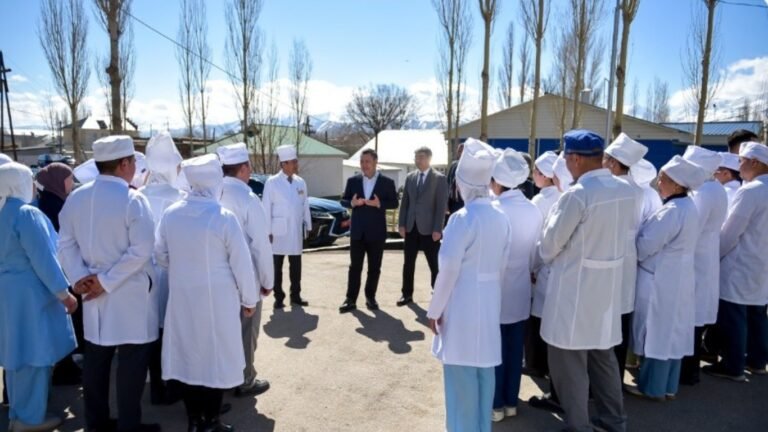 Садыр Жапаров Чоң-Алайдагы медициналык объектилердин курулушу менен таанышты