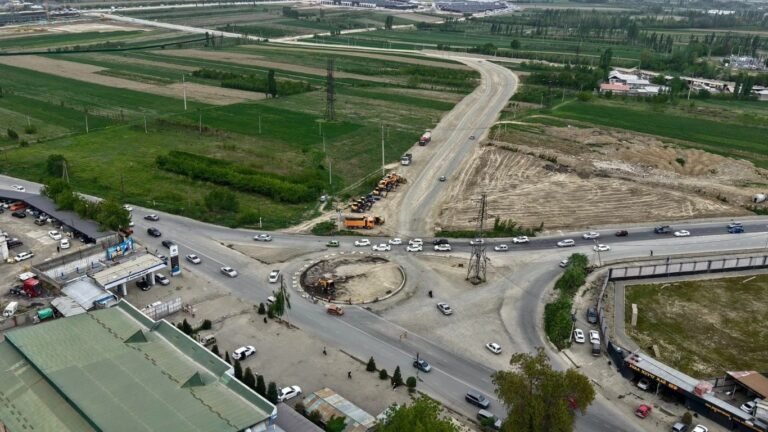 Ош шаарында үч тараптуу айланма жол курулуп жатат