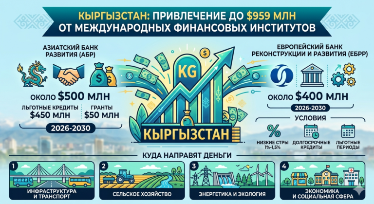 Кыргызстан эл аралык каржы институттарынан 959 млн долларга чейин каражат тартууну пландаштырууда