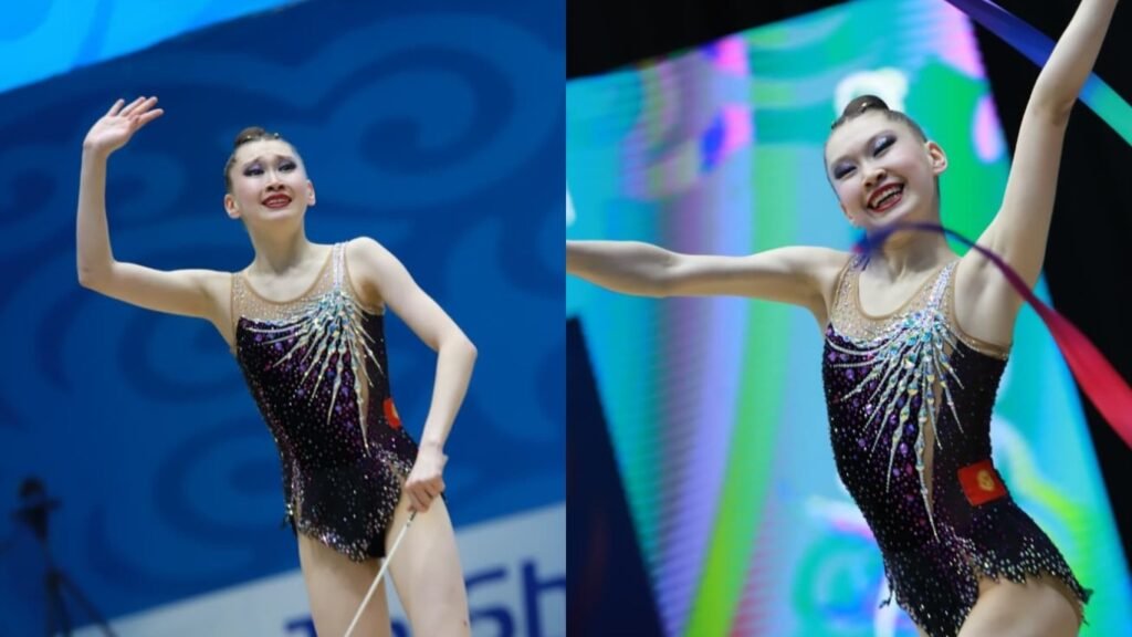 Каныкей Стамалиева на чемпионате по художественной гимнастике