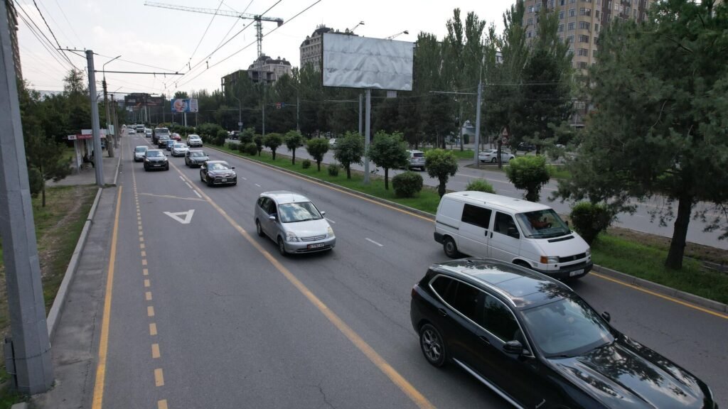 Выделенная полоса для общественного транспорта в Бишкеке