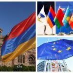 Флаги Армении ЕС и ЕАЭС