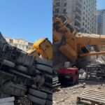 Бишкекте курулушта автокран оодарылып кетти. Компанияга айып пул салынып, жумушчулар жазаланды — Новости Кыргызстана