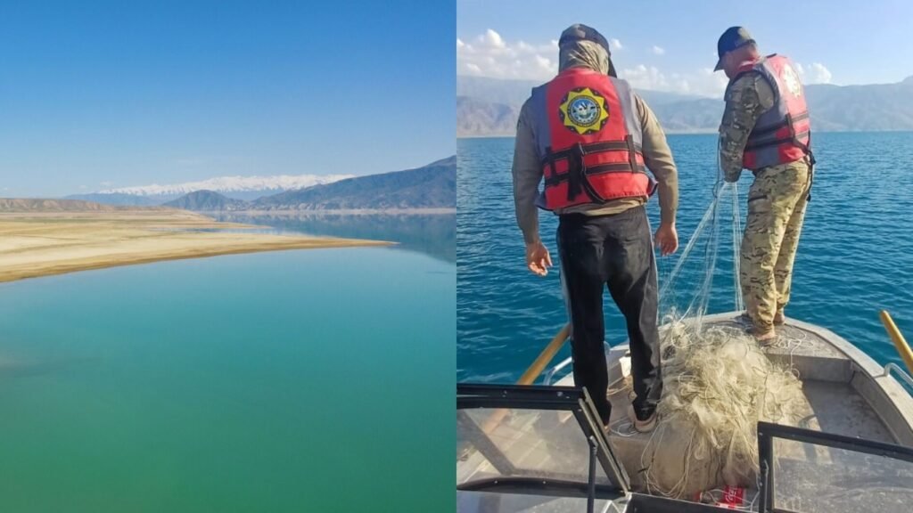 В этом году из Токтогульского водохранилища извлекли 40,8 тысячи метров сетей и полтонны мусора — Новости Кыргызстана
