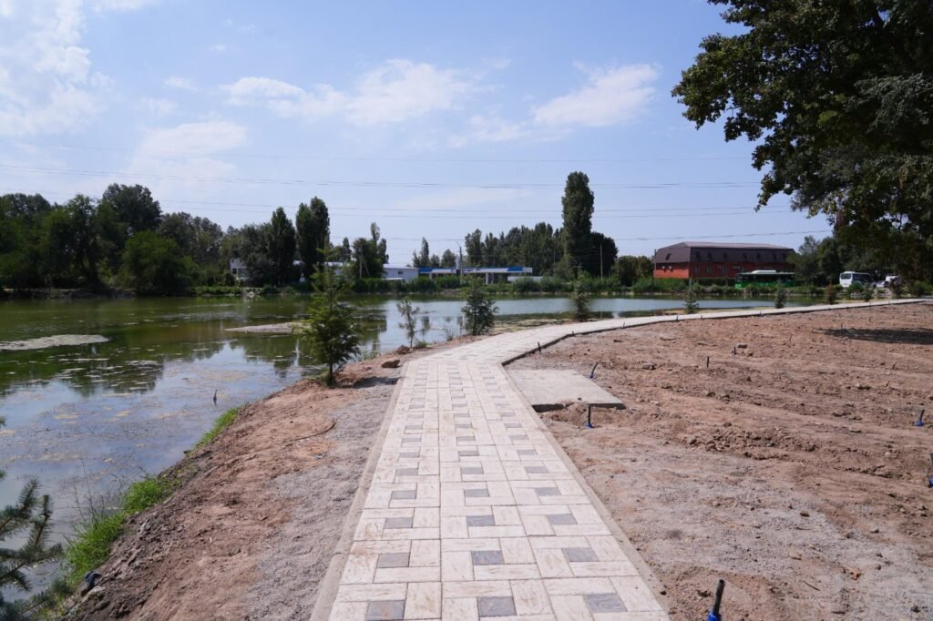 Гүлдөгөн лотостор борбор калаанын Элебесов көчөсүндөгү көлмөсүнүн көркүн ачты — контекст события