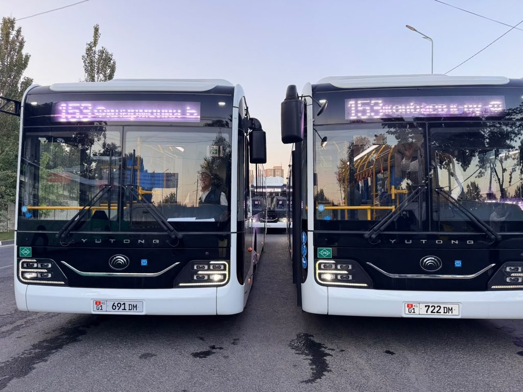 В Бишкеке первые 17 новых автобусов YUTONG вышли на маршруты — Новости Кыргызстана