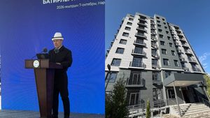 Садыр Жапаров ввел в эксплуатацию ипотечные дома на 433 квартиры в Нарыне и Кочкоре — Новости Кыргызстана
