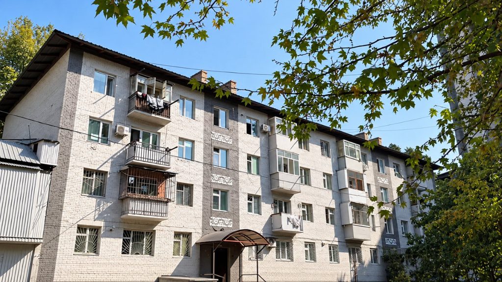 В городе Ош проводят побелку и покраску фасадов многоэтажных домов — Новости Кыргызстана