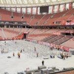 К концерту Шакиры в Бишкеке начали монтаж сцены на Bishkek Arena — видео — Новости Кыргызстана