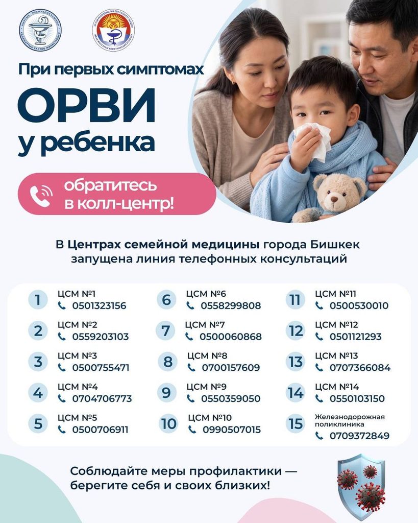 Бишкеке запустили телефонные консультации при симптомах ОРВИ у детей — контакты — Новости Кыргызстана